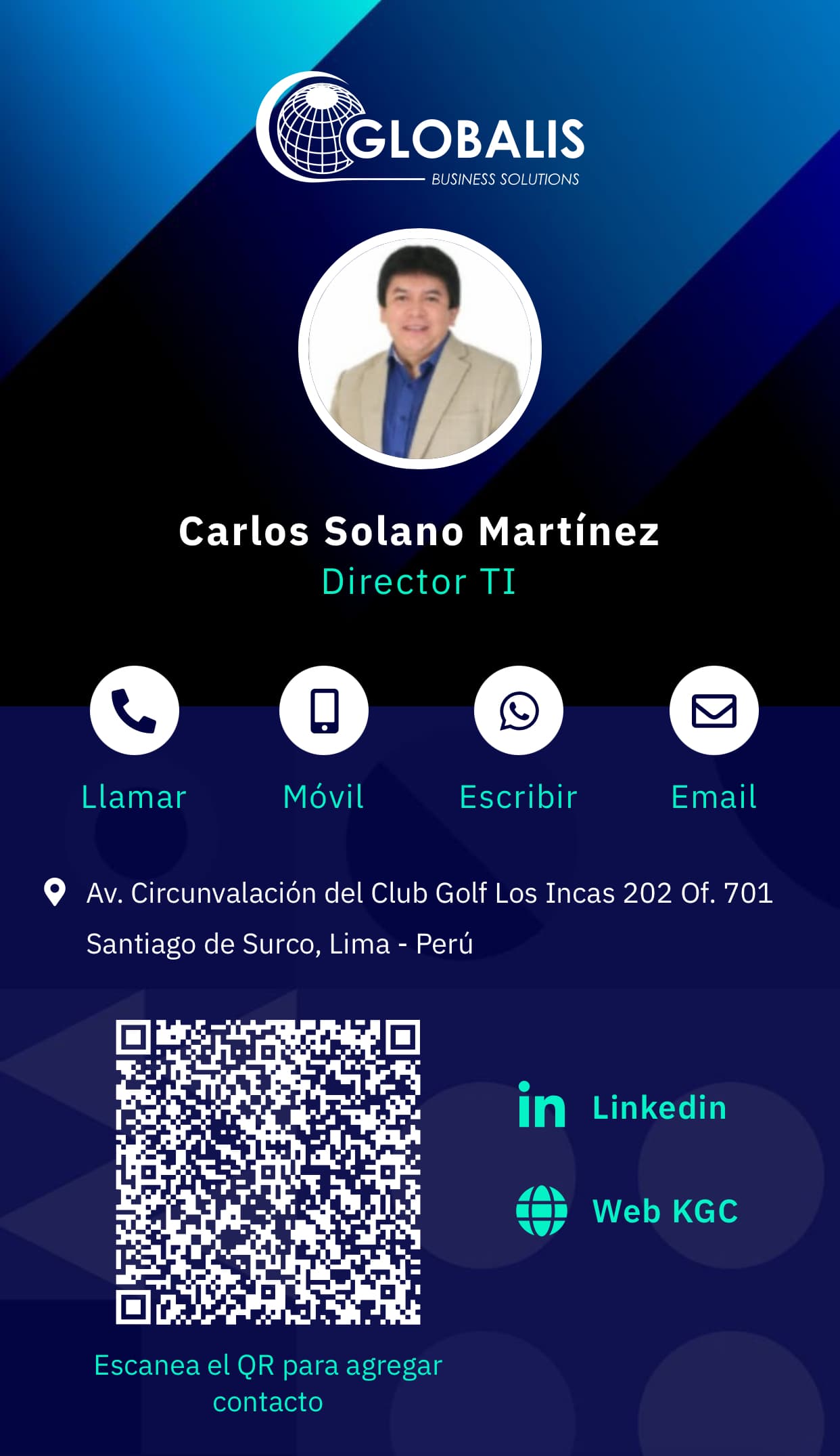 Carlos Solano | Director TI - Globalis Business Solutions